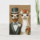 Hochzeitstierpaar Einladung (Vorderseite)
