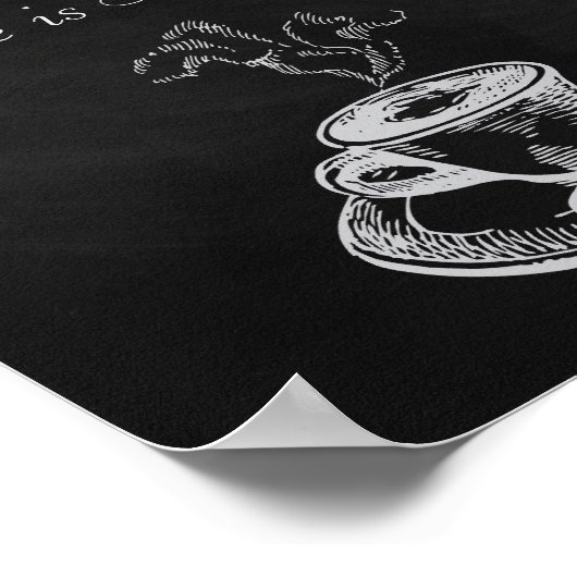 Hochzeitstifte Kaffeetabletten Bar Poster (Ecke)