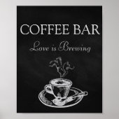 Hochzeitstifte Kaffeetabletten Bar Poster (Vorne)