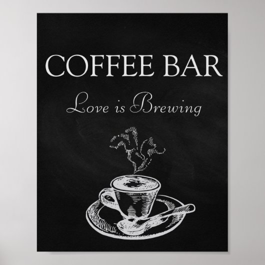 Hochzeitstifte Kaffeetabletten Bar Poster (Vorne)