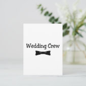 Hochzeitstil-Crew Bowtie Postkarte (Stehend Vorderseite)