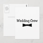 Hochzeitstil-Crew Bowtie Postkarte (Vorne/Hinten)