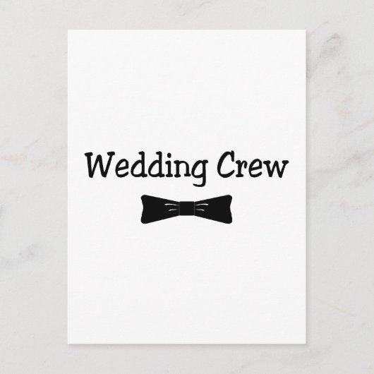 Hochzeitstil-Crew Bowtie Postkarte (Vorderseite)