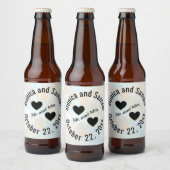 Hochzeitstil mit Datumsnamen Beer Flasche Bierflaschenetikett (Flaschen)