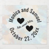 Hochzeitstil mit Datumsnamen Beer Flasche Bierflaschenetikett (Einzelnes Label)