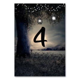 Hochzeitstil-Tischnummer Romantischer Mondfels Tischnummer