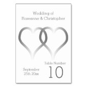 Hochzeitstil-Tischnummer Tischnummer (Vorderseite)