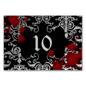 Hochzeitstil-Tischnummer Tischnummer (Rückseite)