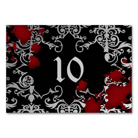 Hochzeitstil-Tischnummer Tischnummer (Rückseite)