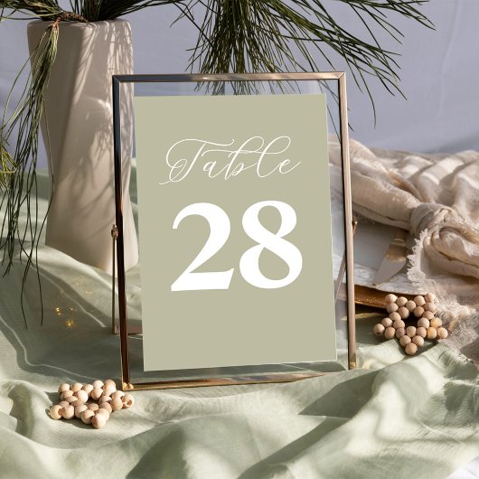 Hochzeitstil-Tischnummer Tischnummer