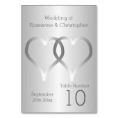 Hochzeitstil-Tischnummer Tischnummer (Vorderseite)