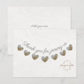 Hochzeitstil Vintag & Perlammer Vielen Dank Postkarte (Vorne/Hinten)