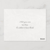 Hochzeitstil Vintag & Perlammer Vielen Dank Postkarte (Rückseite)