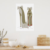 Hochzeitstiletto High Heels Art Poster (Küche)