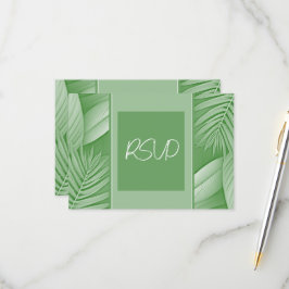 Hochzeitstipendium RSVP Response Card Tropical Gre