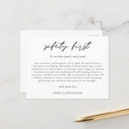 Hochzeitstipendium Typografie Sicherheit erster CO Ankündigungspostkarte