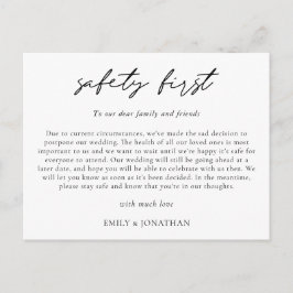 Hochzeitstipendium Typografie Sicherheit erster CO Ankündigungspostkarte