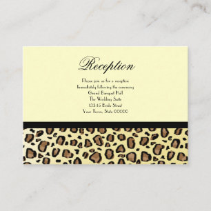 Hochzeitstippkarten Leopard Print Begleitkarte