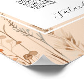 Hochzeitstisch 12 Bohemische Boho Florals Poster (Ecke)