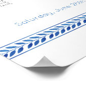 Hochzeitstisch 12 Santorini Griechenland Griechenl Poster (Ecke)