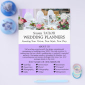 Hochzeitstisch-Anzeige, Hochzeitsplaner Flyer (Einzeln)