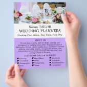 Hochzeitstisch-Anzeige, Hochzeitsplaner Flyer (Hand)