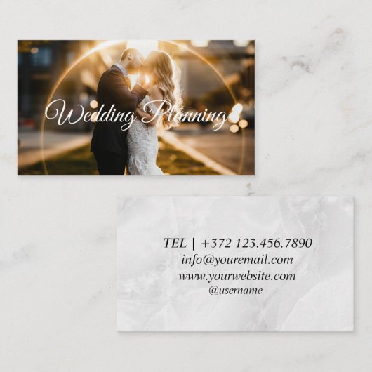 Hochzeitstisch-Anzeige, Veranstaltungsplaner für H Visitenkarte (Vorne/Hinten)