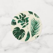 Hochzeitstisch aus tropischem Leaf Konfetti (Klein Vorderseite)