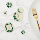 Hochzeitstisch aus tropischem Leaf Konfetti (Gruppe)