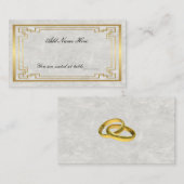 Hochzeitstisch aus weißem Marmor mit geometrischem Platzkarte (Vorne/Hinten)