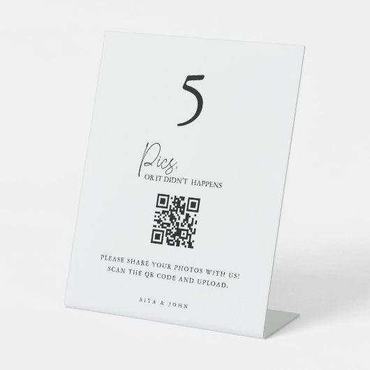 Hochzeitstisch-Bilder oder nicht eingetretene Seet Sockelschild (Vorderseite)