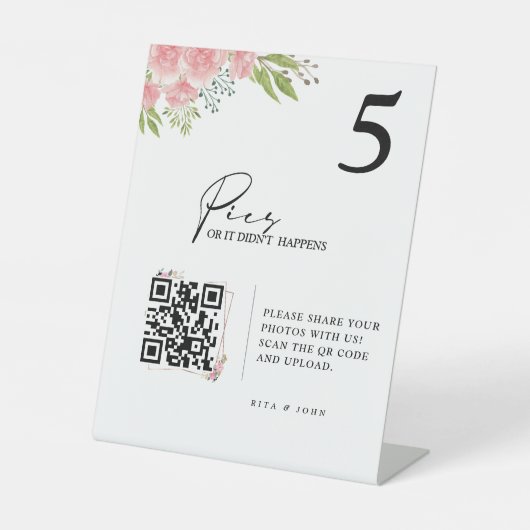 Hochzeitstisch-Bilder oder nicht eingetretene Seet Sockelschild (Vorderseite)