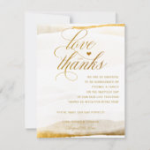 Hochzeitstisch Danke Karten | Gold Foil Marmor (Vorderseite)