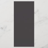 Hochzeitstisch Dankeschön Elegante Empfangskarte Programm (Rückseite)