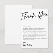 Hochzeitstisch Dankeschön-Karte Dankeskarte (Vorne/Hinten)