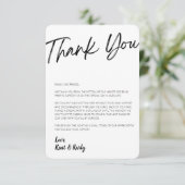 Hochzeitstisch Dankeschön-Karte Dankeskarte (Stehend Vorderseite)