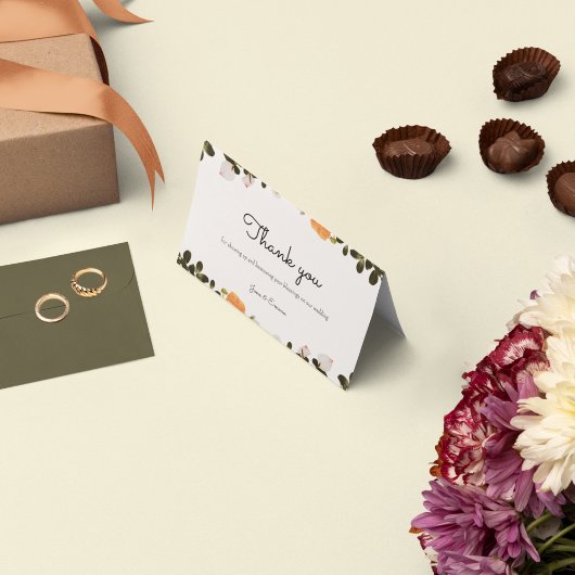 Hochzeitstisch Dankeskarte