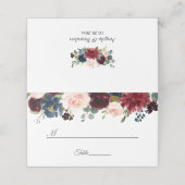 Hochzeitstisch der Blush Navy Platzkarte (Außenseite Aufgefaltet)