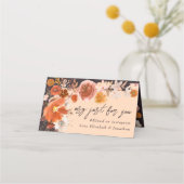 Hochzeitstisch für den Blumenkohl-Herbst im Mitter Platzkarte (Rückseite)