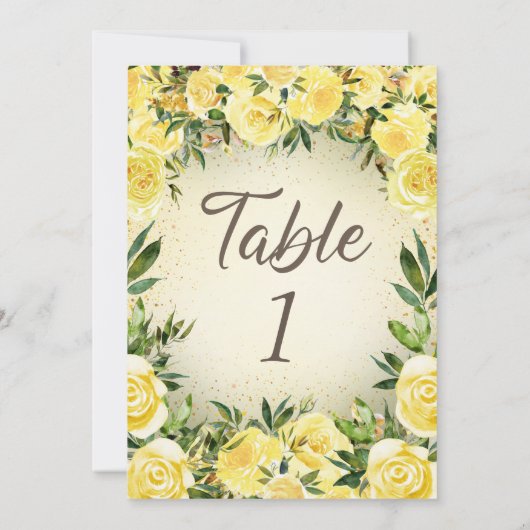 Hochzeitstisch für Gelbe Flora (Rückseite)