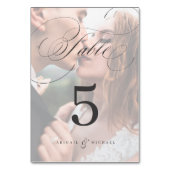Hochzeitstisch für klassisches Foto Tischnummer (Rückseite)
