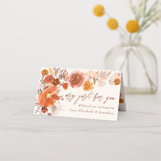 Hochzeitstisch für leichte Creme Platzkarte (Rückseite)