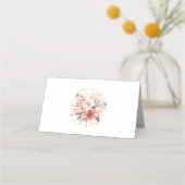 Hochzeitstisch für Rosa und Gold-Blütenschmetterli Platzkarte (Rückseite)