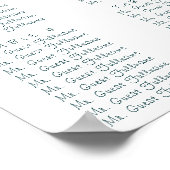 Hochzeitstisch für tropische Flora Poster (Ecke)