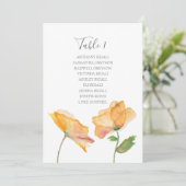 Hochzeitstisch für Wasserfarben-Blume Einladung (Stehend Vorderseite)