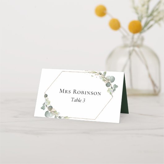 Hochzeitstisch für Wasserfarben Platzkarte (Vorderseite)