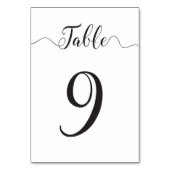 Hochzeitstisch Nummer 9 Tischkarte Tischnummer (Rückseite)
