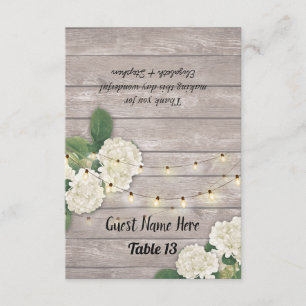 Hochzeitstisch Nummer Begleiter Hydrangea Rustikal Einladung