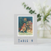Hochzeitstisch-Nummer Postkarte (Stehend Vorderseite)