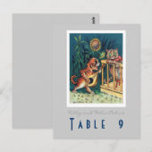 Hochzeitstisch-Nummer Postkarte (Vorne/Hinten)